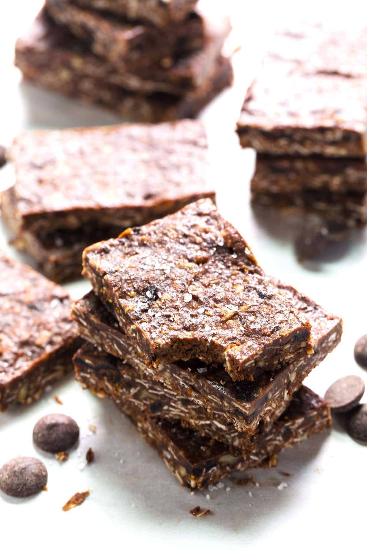 Dark chocolate bars.