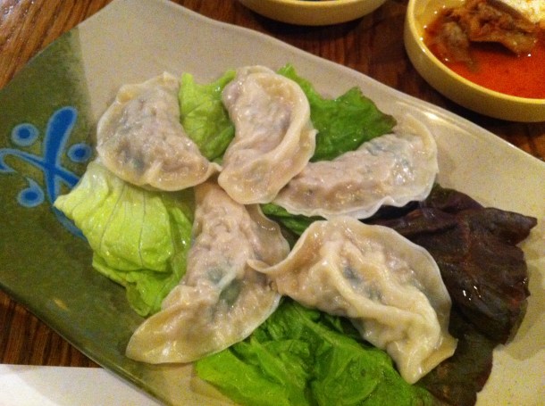Chicken dumplings at Cho Dang Gol