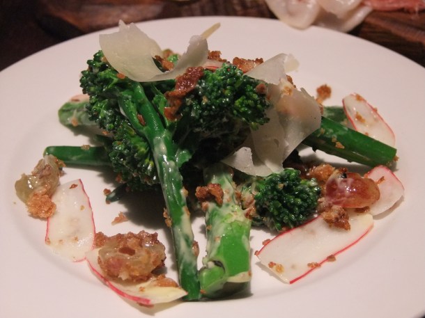sprouting broccoli at The Salt Yard