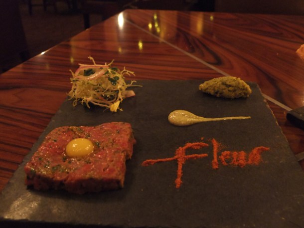 steak tartare at Fleur