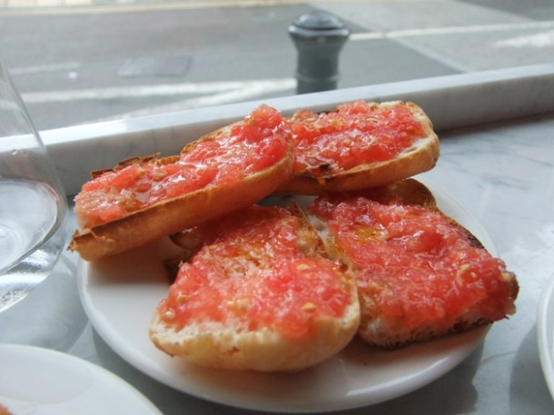 tomatoes on bread at Jose