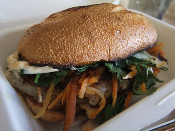 catfish sandwich at Num Pang catfish sandwich at num pang