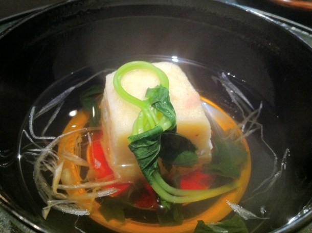 crab cake soup at hakubai new york