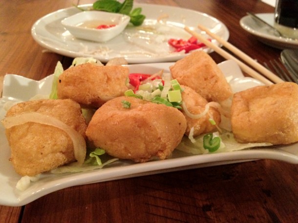 salt and pepper tofu at kin holborn