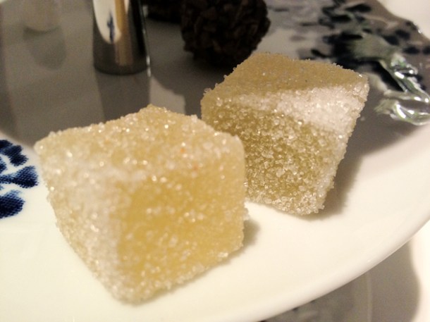 yuzu petit fours at moments mandarin oriental hotel barcelona