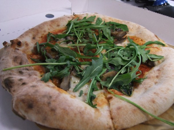 aubergine and rocket pizza pilgrims