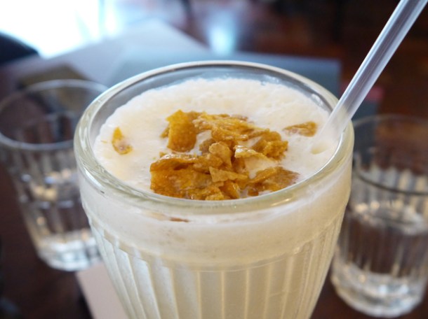 cornflake milkshake at Hawksmoor Piccadilly cornflake milkshake at hawksmoor air street