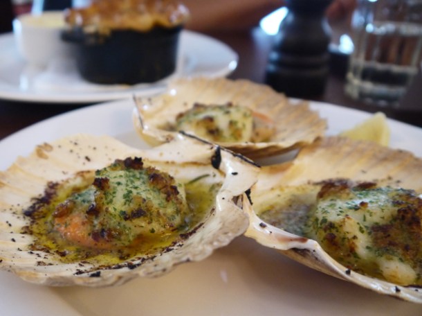 roasted scallops at Hawksmoor Piccadilly roasted scallops at hawksmoor air street