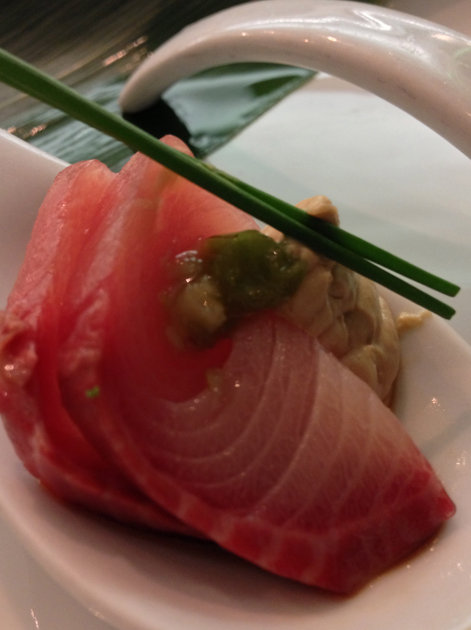 yellowtail sashimi at Dinings yellowtail sashimi at dinings