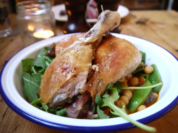 duck confit at pig and butcher islington
