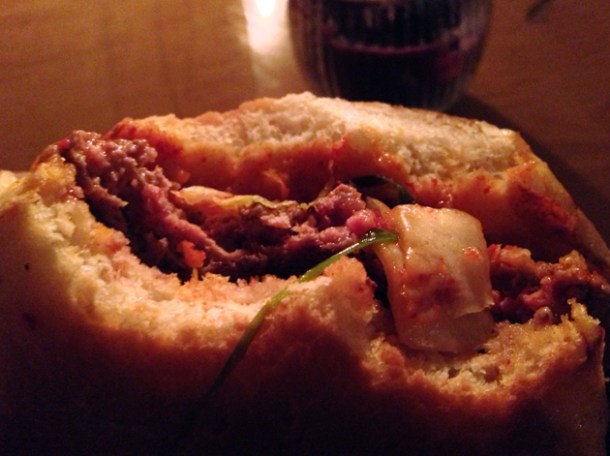 kimchi burger at kimchi cult
