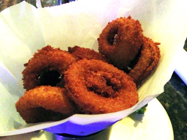 buttermilk onion rings at burger bar