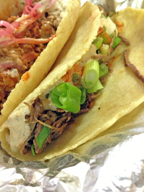 beef taco from the taco stand