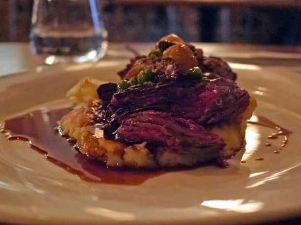 onglet steak rare at pizarro