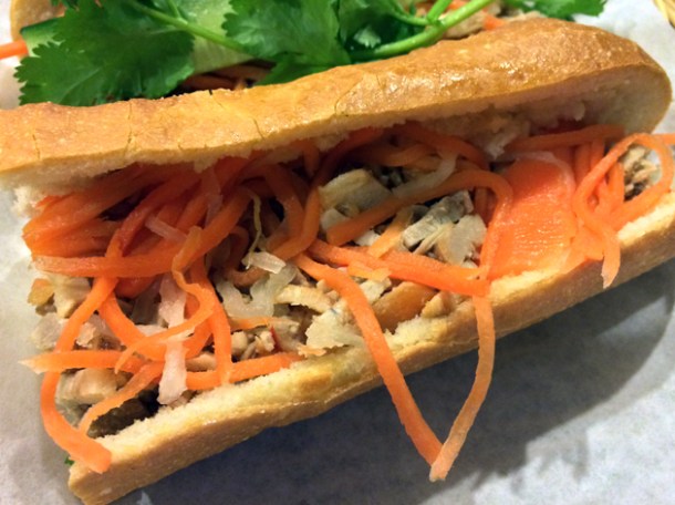 caramelised shredded pork banh mi at Viet Cafe caramelised shredded pork banh mi at viet cafe