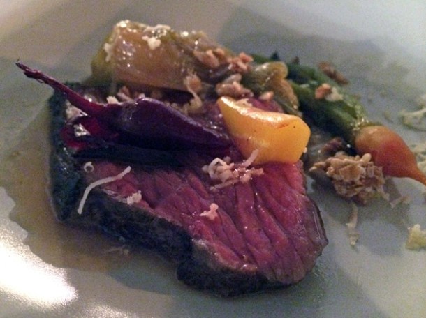 deer with beets and granola at heirloom crouch end