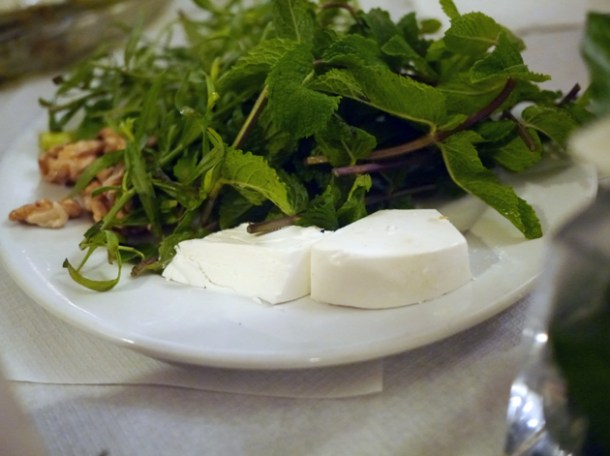 paneer and walnut salad at azerbaijan finchley