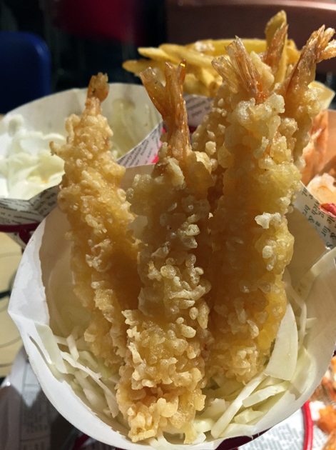 prawn tempura at bubba gump