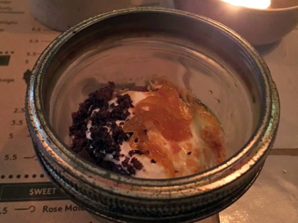 chocolate and cardamom mousse at berber and q