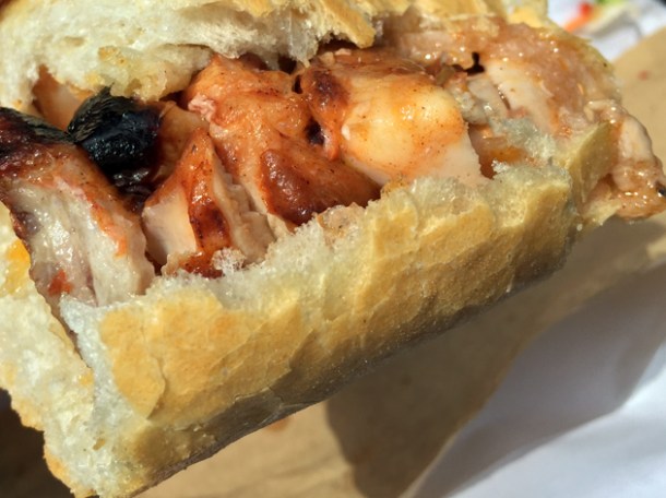 crispy pork banh mi from vietnamese street food whitecross market