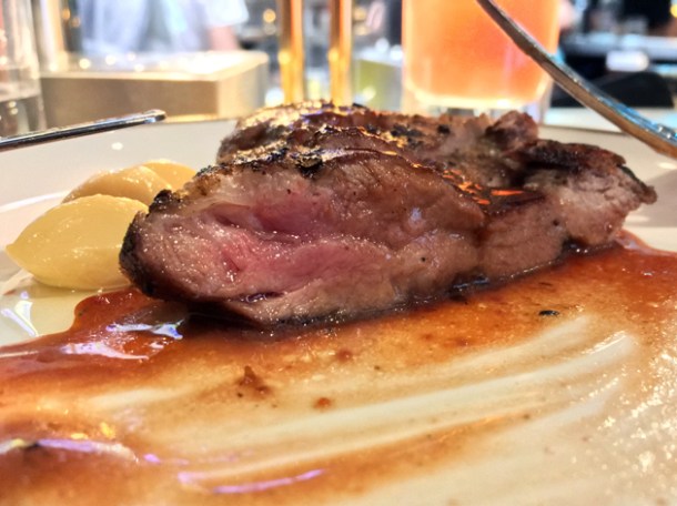 pata negra pork neck and garlic at the barbary