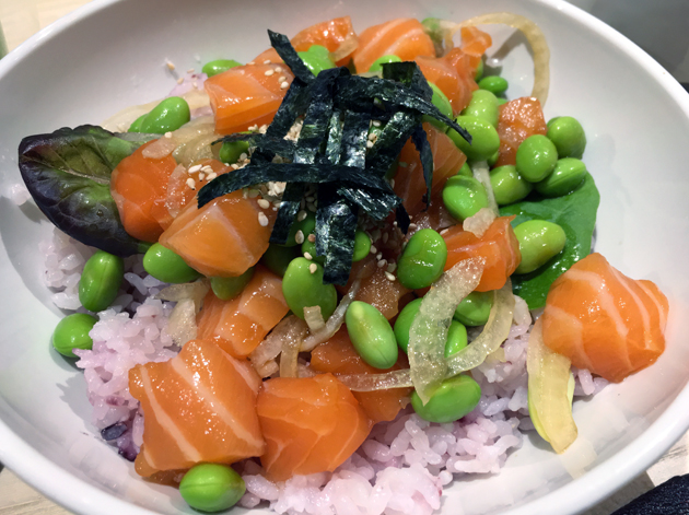 salmon poke at tombo soho
