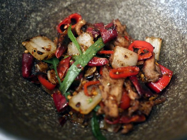 duck offal with sichuan pepper at a wong