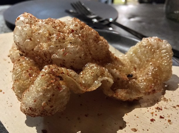 pork scratching at smokestak