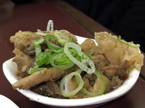beef tendons at hakata-nagahama ramen miyoshi