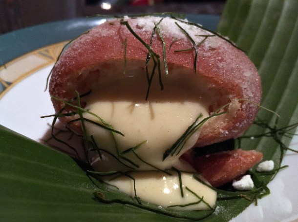 apple custard doughnut at farang highbury