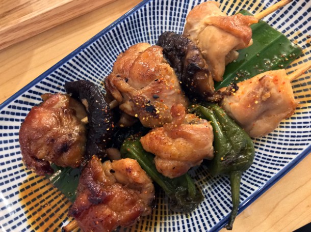 chicken yakitori at machi-ya