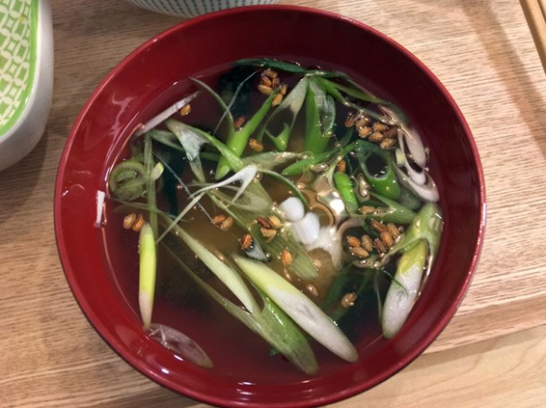 miso soup at machi-ya