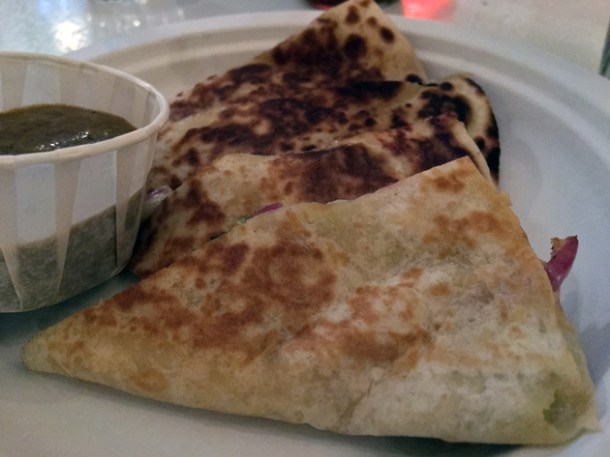 pickled chilli quesadilla at bad sports