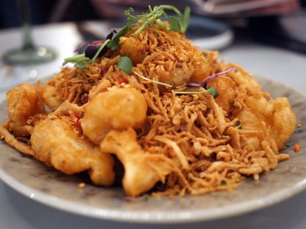 salt and pepper battered deep-fried squid at duddell's london bridge