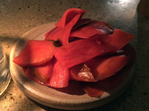 pickled meat radish at little duck picklery