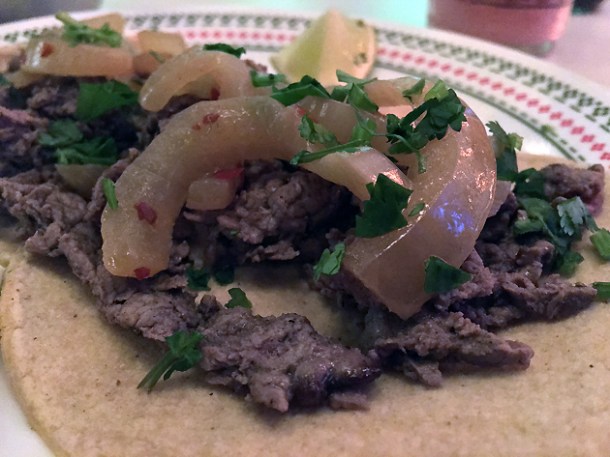 steak tacos at tacos del 74 dalston