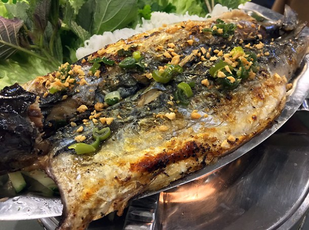 grilled mackerel at mrs le's