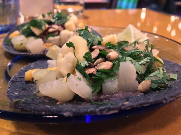 chayote tacos at casa pastor