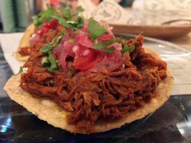 cochinita pibil tostadas at casa pastor