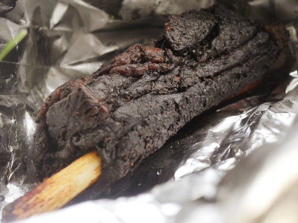 illustrative photo of the takeaway beef short rib from Texas Joe's.