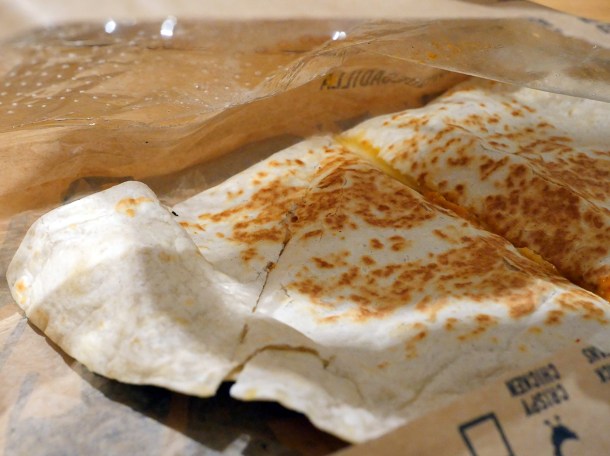 illustrative photo of the quesadilla from Taco Bell Woolwich