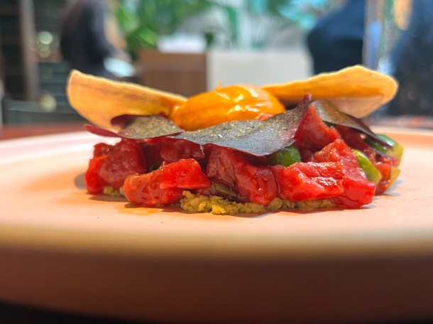 illustrative photo of the beef tartare at Fonda